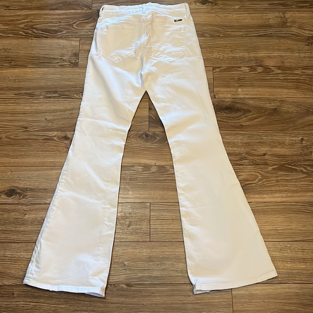 White Flare Jeans Mid Rise - Picture 6 of 7